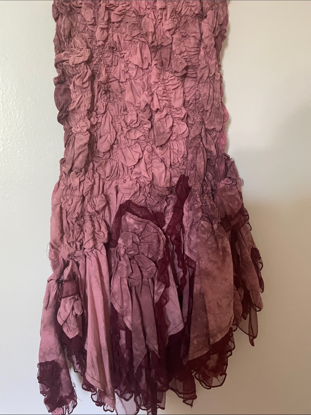 bebe Dusty Rose Ruched Strapless Midi Dress - Picture 5 of 6